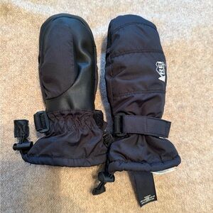 REI Black Winter Mittens XXS